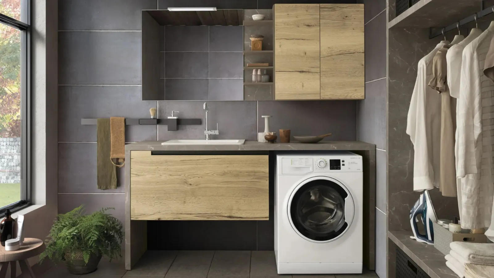 Mobile da Bagno in melaminico e HPL Laundry 04 di Archeda