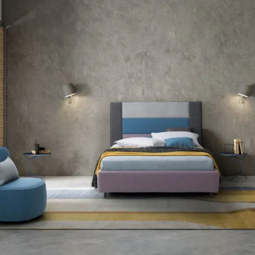 Letto singolo con testiera modulare Ground di Le Comfort